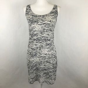 HM Dress Medium 10 White Black Bodycon Mini